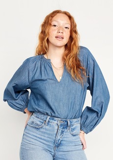 Old Navy Long-Sleeve Chambray Top