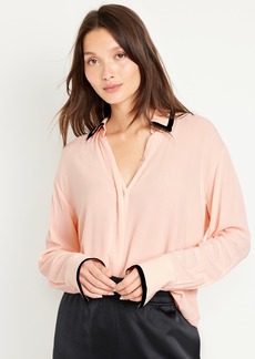 Old Navy Loose Crepe Button-Down Shirt