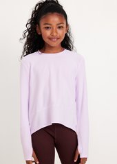 Old Navy Long-Sleeve Curved-Hem Performance Top for Girls