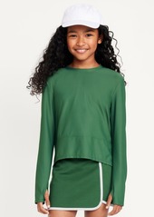 Old Navy Long-Sleeve Curved-Hem Performance Top for Girls