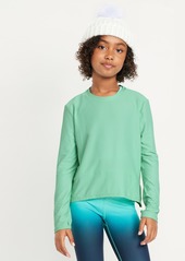 Old Navy Long-Sleeve Curved-Hem Performance Top for Girls