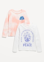 Old Navy Long-Sleeve Graphic T-Shirt 2-Pack for Girls
