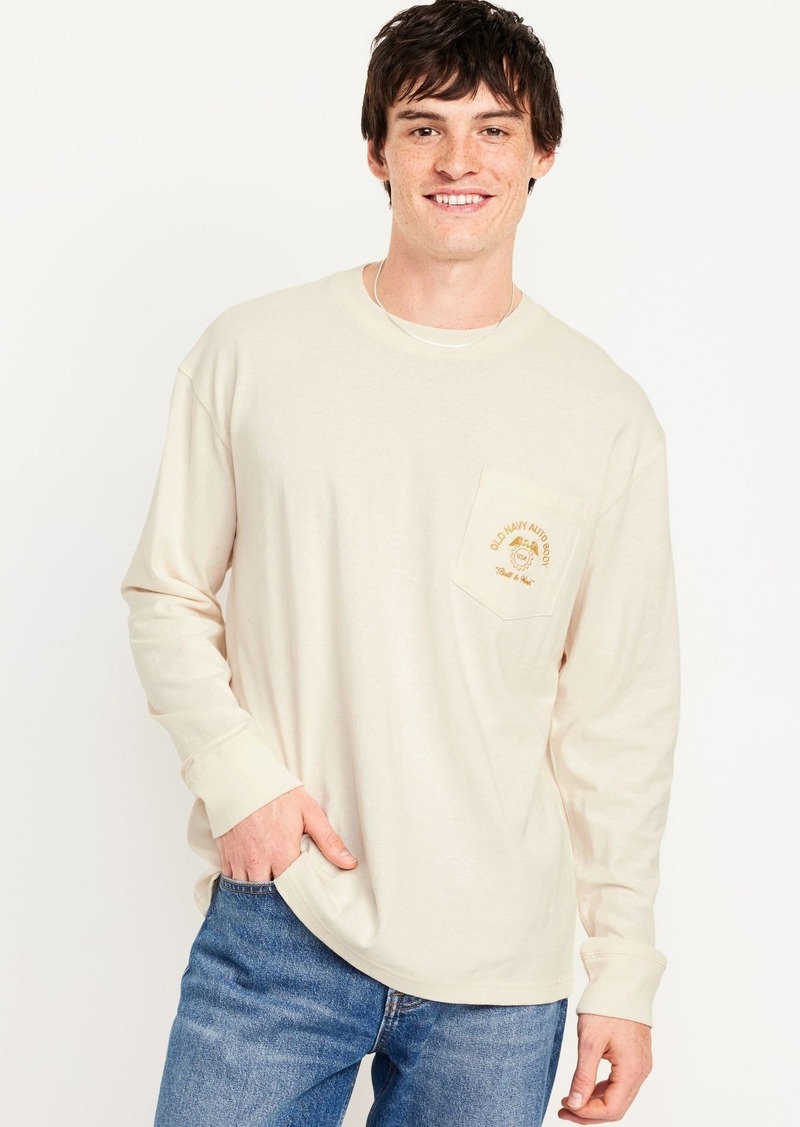 Old Navy Long-Sleeve Heavyweight Logo T-Shirt