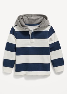 Old Navy Long-Sleeve Hooded Rugby Polo Shirt for Toddler Boys