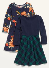 Old Navy Long-Sleeve Jersey Dress 2-Pack for Girls