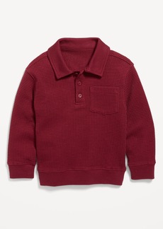 Old Navy Long-Sleeve Polo Thermal-Knit Top for Toddler Boys