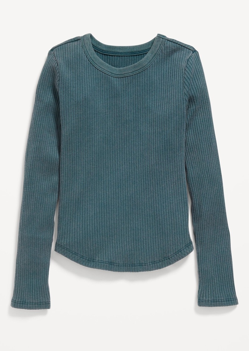 Old Navy Long-Sleeve Ribbed T-Shirt for Girls