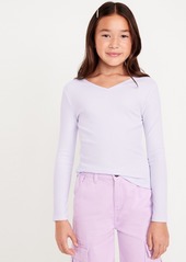 Old Navy Long-Sleeve Ribbed V-Neck Top for Girls