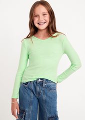 Old Navy Long-Sleeve Ribbed V-Neck Top for Girls