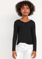 Old Navy Long-Sleeve Ribbed V-Neck Top for Girls