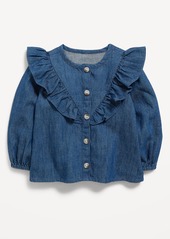 Old Navy Long-Sleeve Ruffle-Trim Button-Front Top for Baby