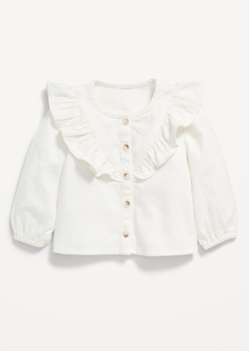 Old Navy Long-Sleeve Ruffled Button-Front Top for Baby