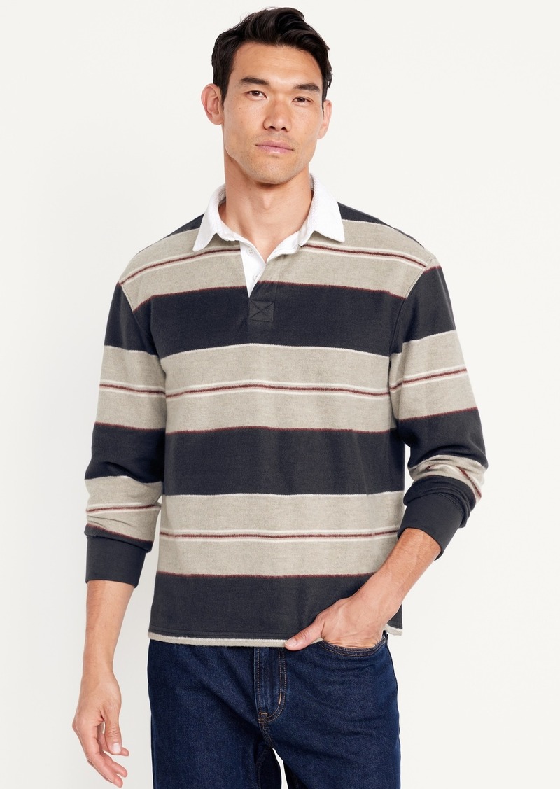 Old Navy Long-Sleeve Brushed Rugby Polo