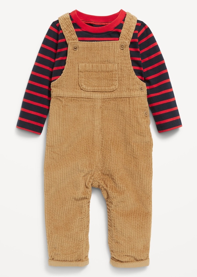 Old Navy Long-Sleeve T-Shirt and Corduroy Overalls Set for Baby