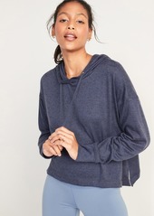 Old Navy Loose Cropped Sweater-Knit Hoodie for Women