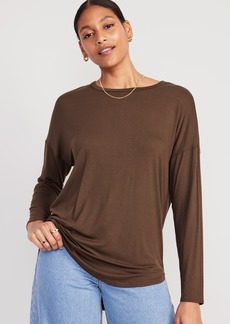 Old Navy Luxe Long-Sleeve Tunic T-Shirt