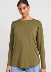 Old Navy Luxe Long-Sleeve Tunic T-Shirt