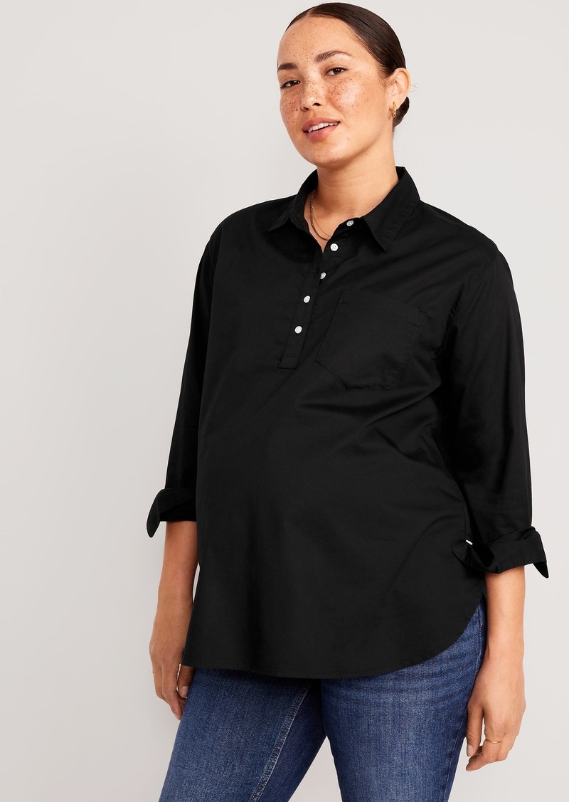 Old Navy Maternity Boyfriend Popover Shirt