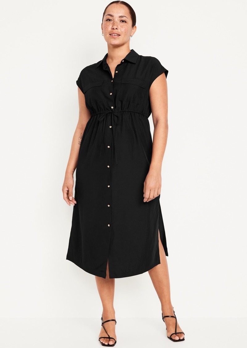 Old Navy Maternity Dolman Sleeve Utility Midi Dress