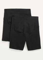 Old Navy Maternity Full-Panel Biker Shorts 2-Pack -- 6-inch inseam