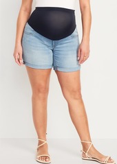Old Navy Maternity Full-Panel OG Straight Jean Shorts -- 5-inch inseam
