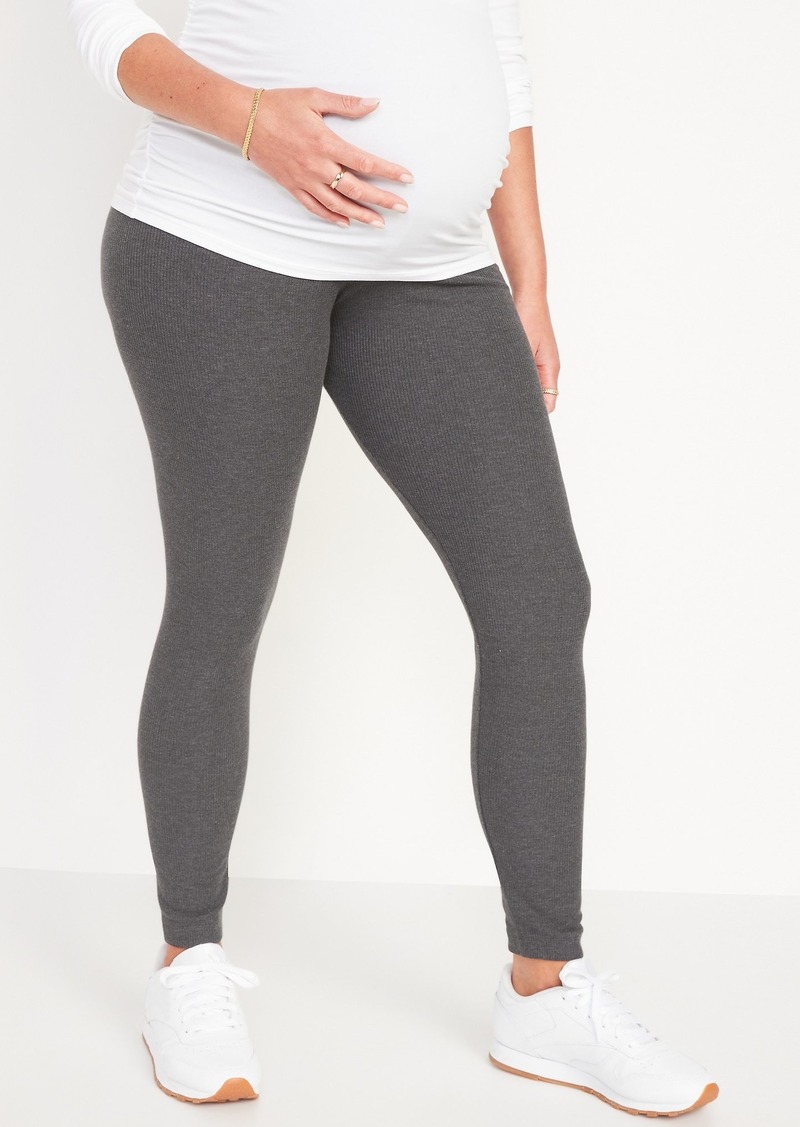 Old Navy Maternity Full-Panel Rib-Knit Leggings