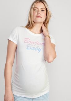 Old Navy Maternity Graphic Side-Shirred T-Shirt