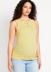 Old Navy Maternity High-Neck Henley Tank Top