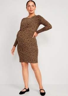 Old Navy Maternity Long-Sleeve Twist-Front Bodycon Dress