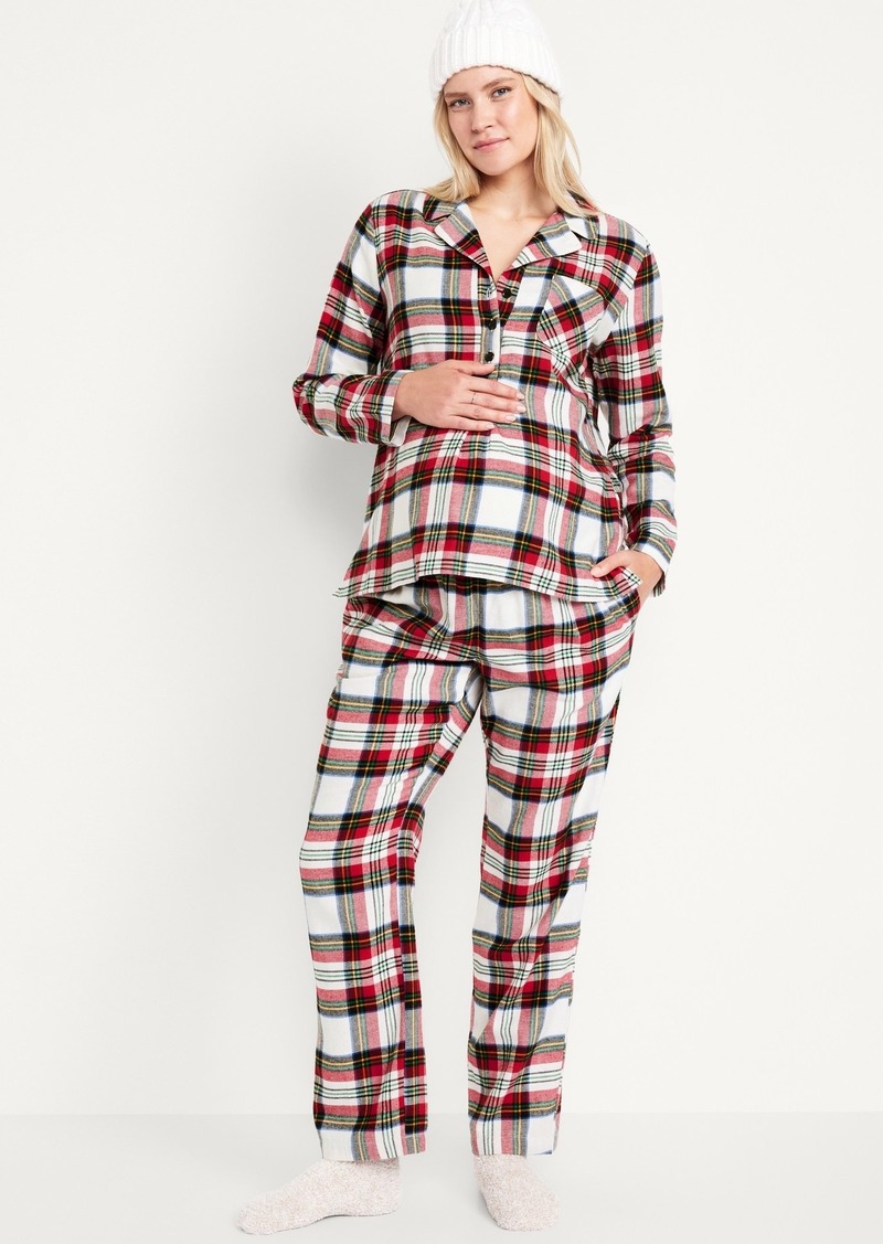 Old Navy Maternity Matching Flannel Pajama Set