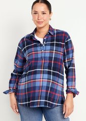 Old Navy Maternity Plaid Flannel Popover Shirt