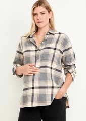 Old Navy Maternity Plaid Flannel Popover Shirt