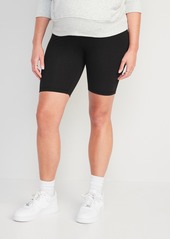 Old Navy Maternity Rollover-Waist PowerChill Biker Shorts -- 8-inch inseam