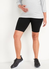 Old Navy Maternity Rollover-Waist PowerChill Biker Shorts -- 8-inch inseam