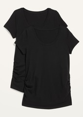 Old Navy Maternity Scoop-Neck Side-Shirred T-Shirt 2-Pack