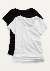 Old Navy Maternity Scoop-Neck Side-Shirred T-Shirt 2-Pack