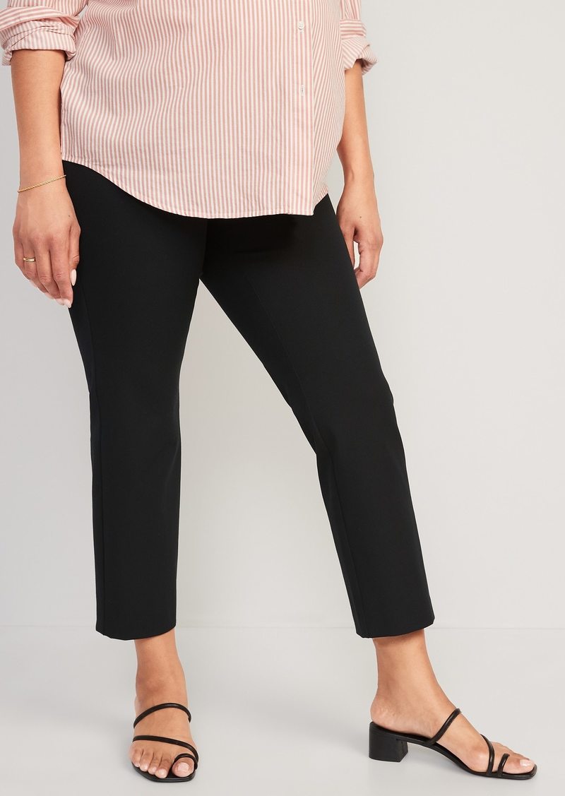 Old Navy Maternity Side-Panel Pixie Straight Ankle Pants