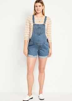 Old Navy Maternity Side-Panel Slouchy Jean Shortalls -- 5-inch inseam