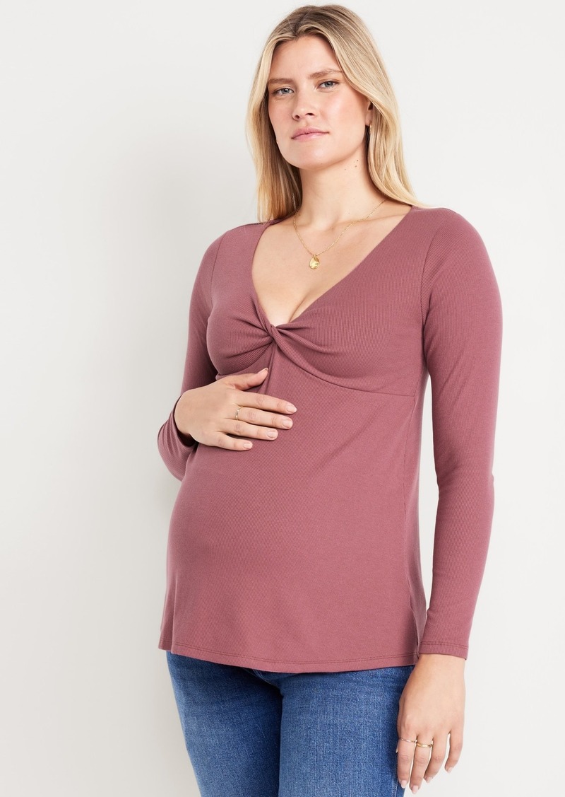 Old Navy Maternity Twist-Front Ribbed Top