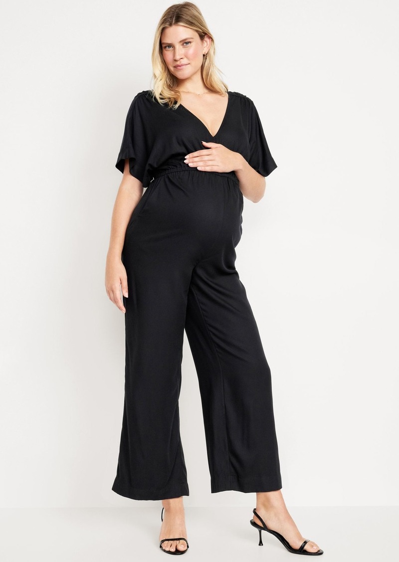 Old Navy Maternity V-Neck Crepe Jumpsuit