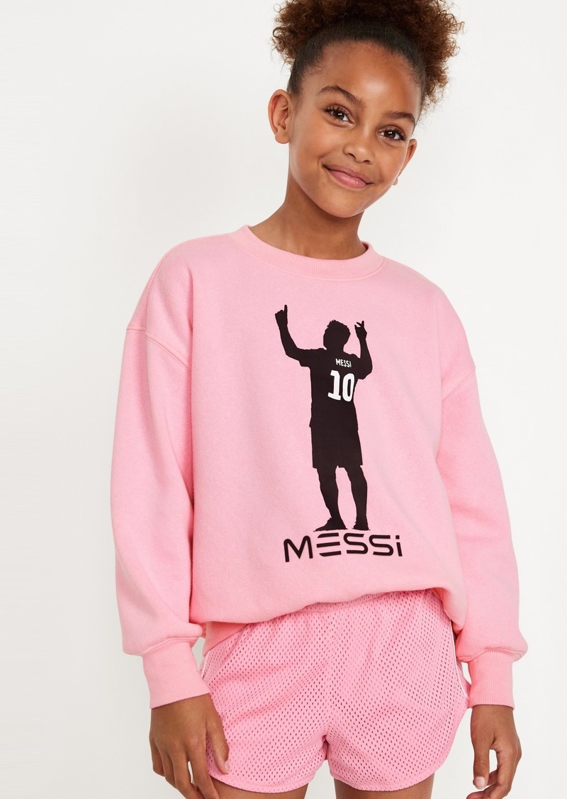 Old Navy Messi™ Oversized Graphic Sweatshirt for Girls