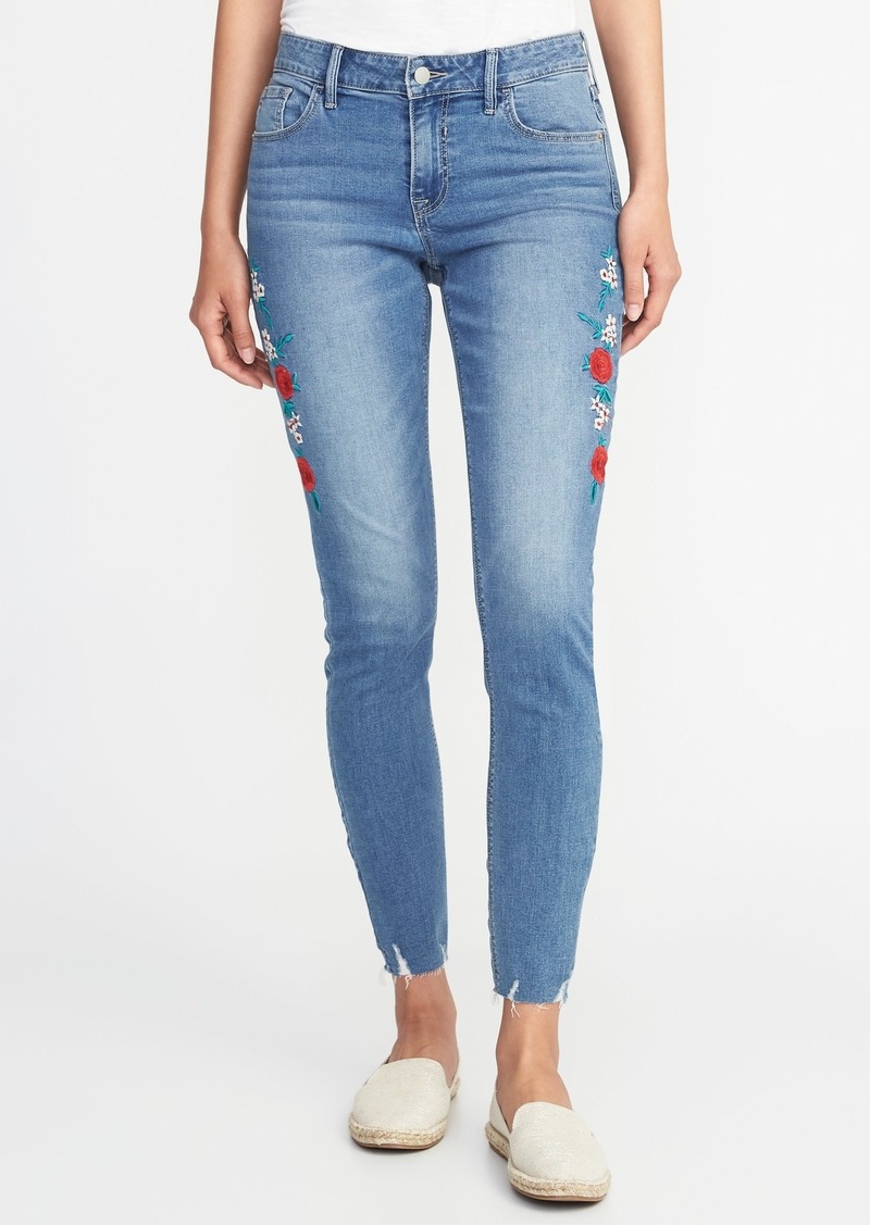 old navy embroidered jeans