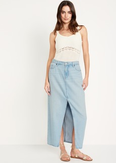 Old Navy Mid-Rise Jean Maxi Skirt