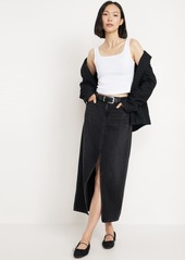 Old Navy Mid-Rise Jean Maxi Skirt