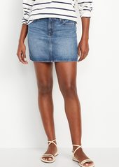 Old Navy Mid-Rise OG Straight Cut-Off Jean Mini Skirt