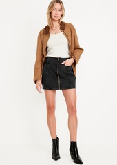 Old Navy Mid-Rise OG Straight Cut-Off Jean Mini Skirt