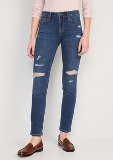 Old Navy Mid-Rise Power Slim Straight Jeans