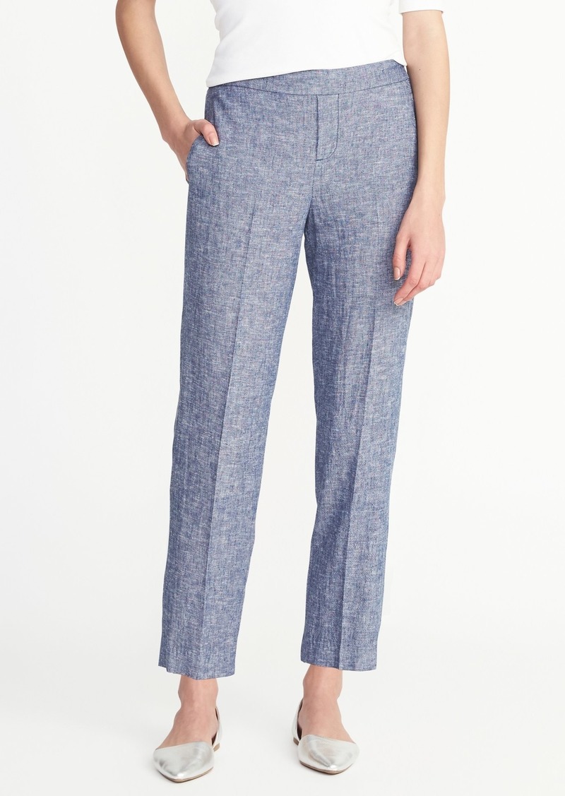 old navy linen blend pants