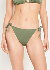 Old Navy Mid-Rise Side-Tie Shine String Bikini Swim Bottoms