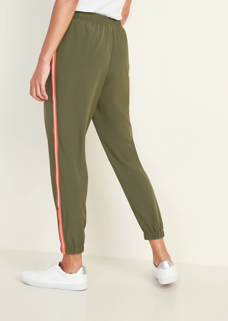 joggers with side stripe womens